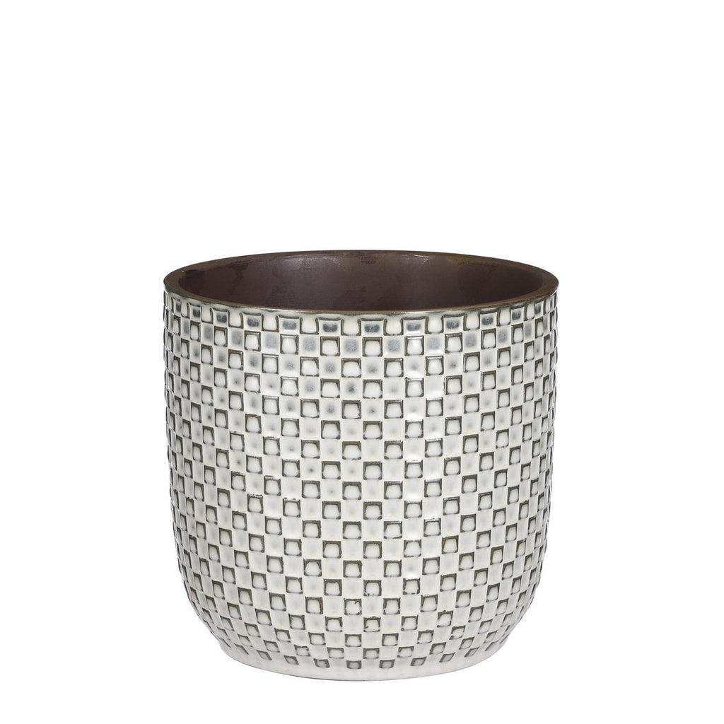 Bloempot binnen Daan Wit Mica Decorations
