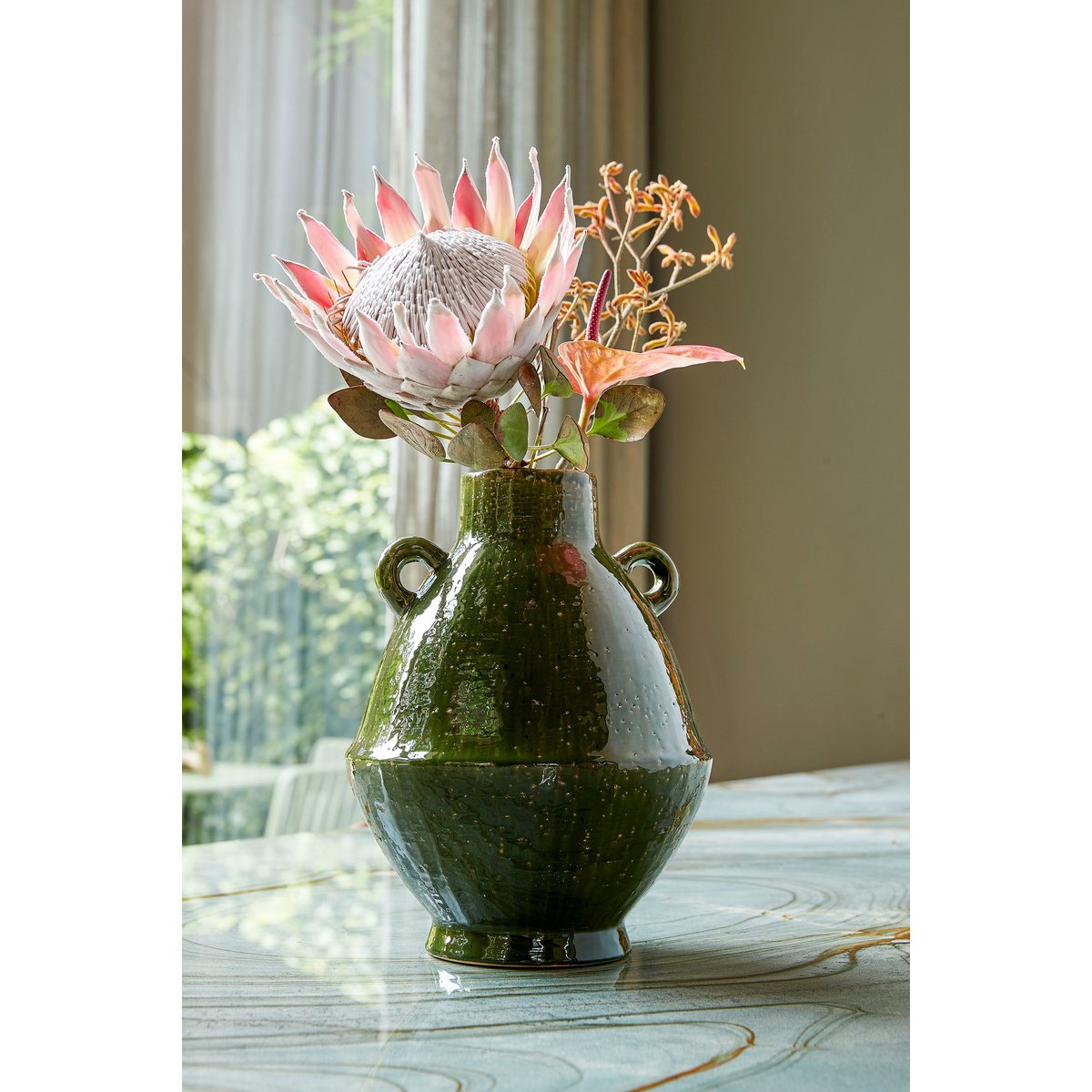 Elena Vaas - H34 x Ø26 cm - Keramiek - Groen