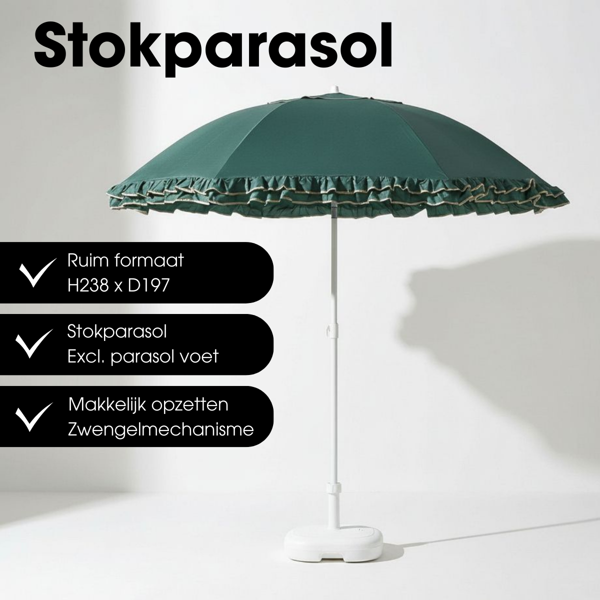 Parasol  Groen Mica Decorations