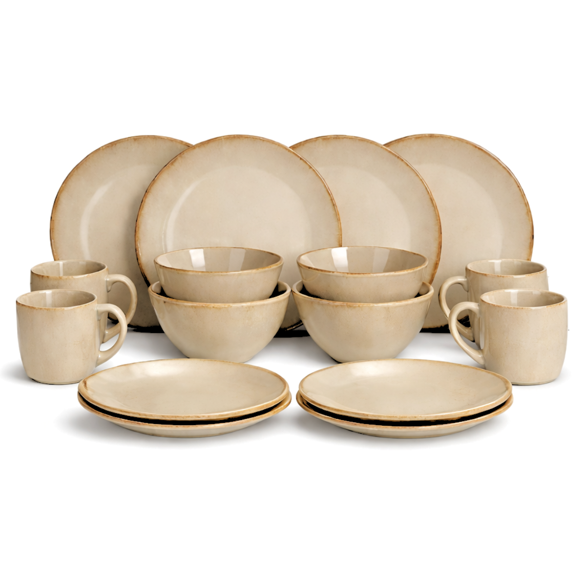 Servies set Racco Beige Mica Decorations