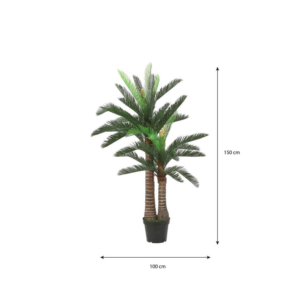 Kunstplant Cycas Groen Mica Decorations