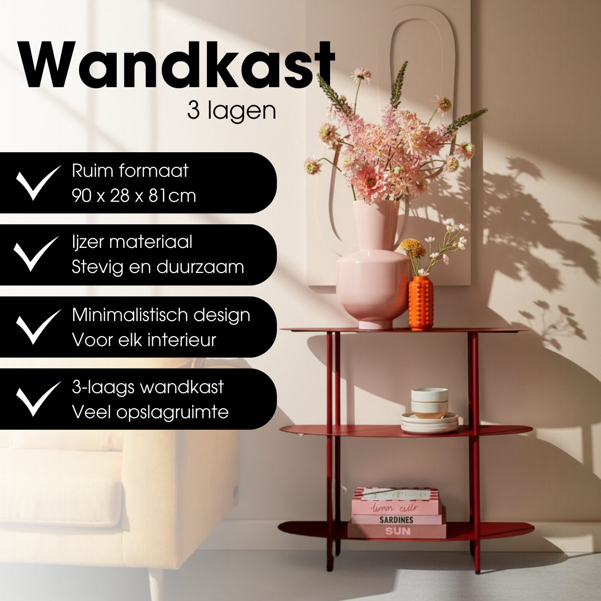 Kast  Rood Mica Decorations