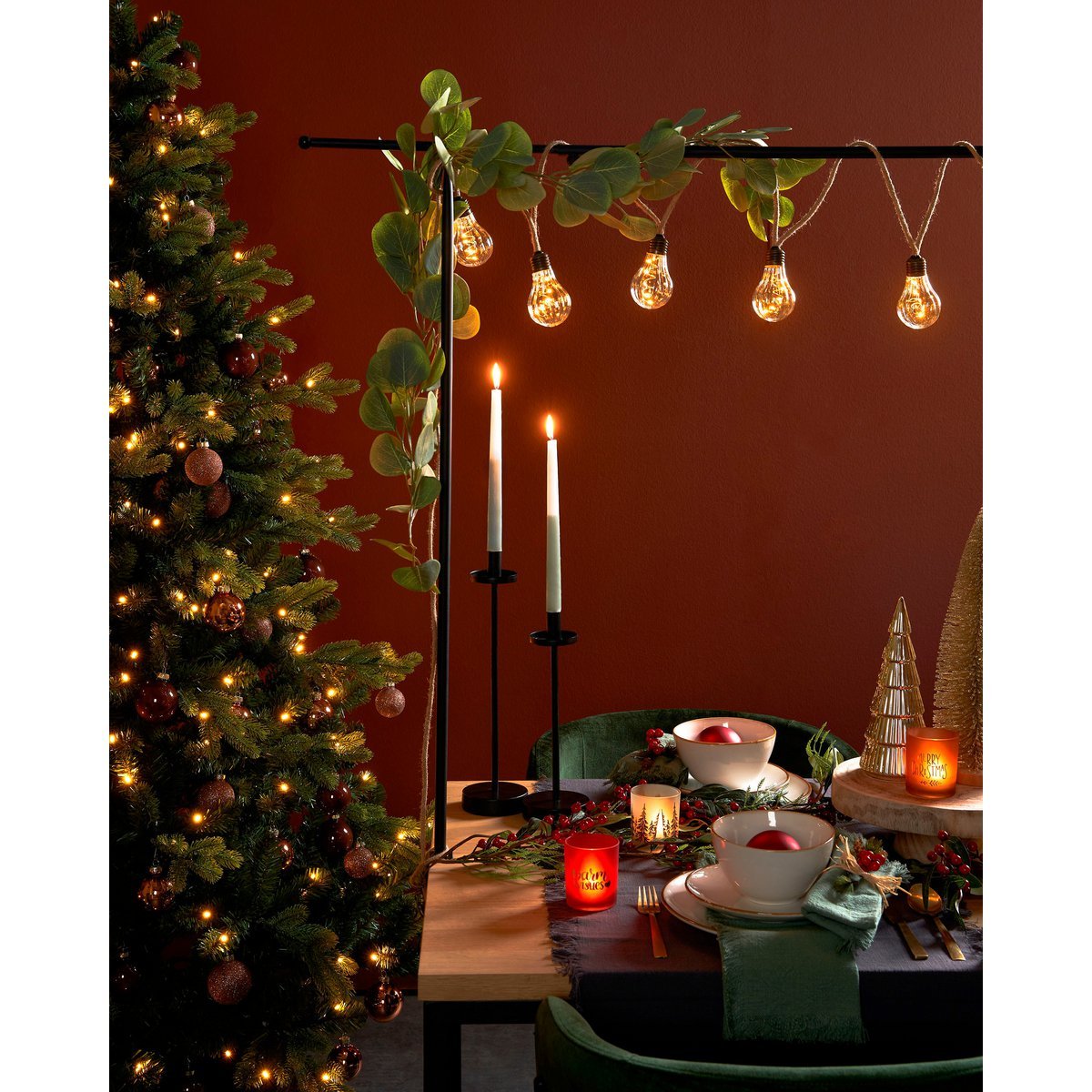 Tafelklem - H110 x L223-250 cm - Metaal - Zwart Mica Decorations