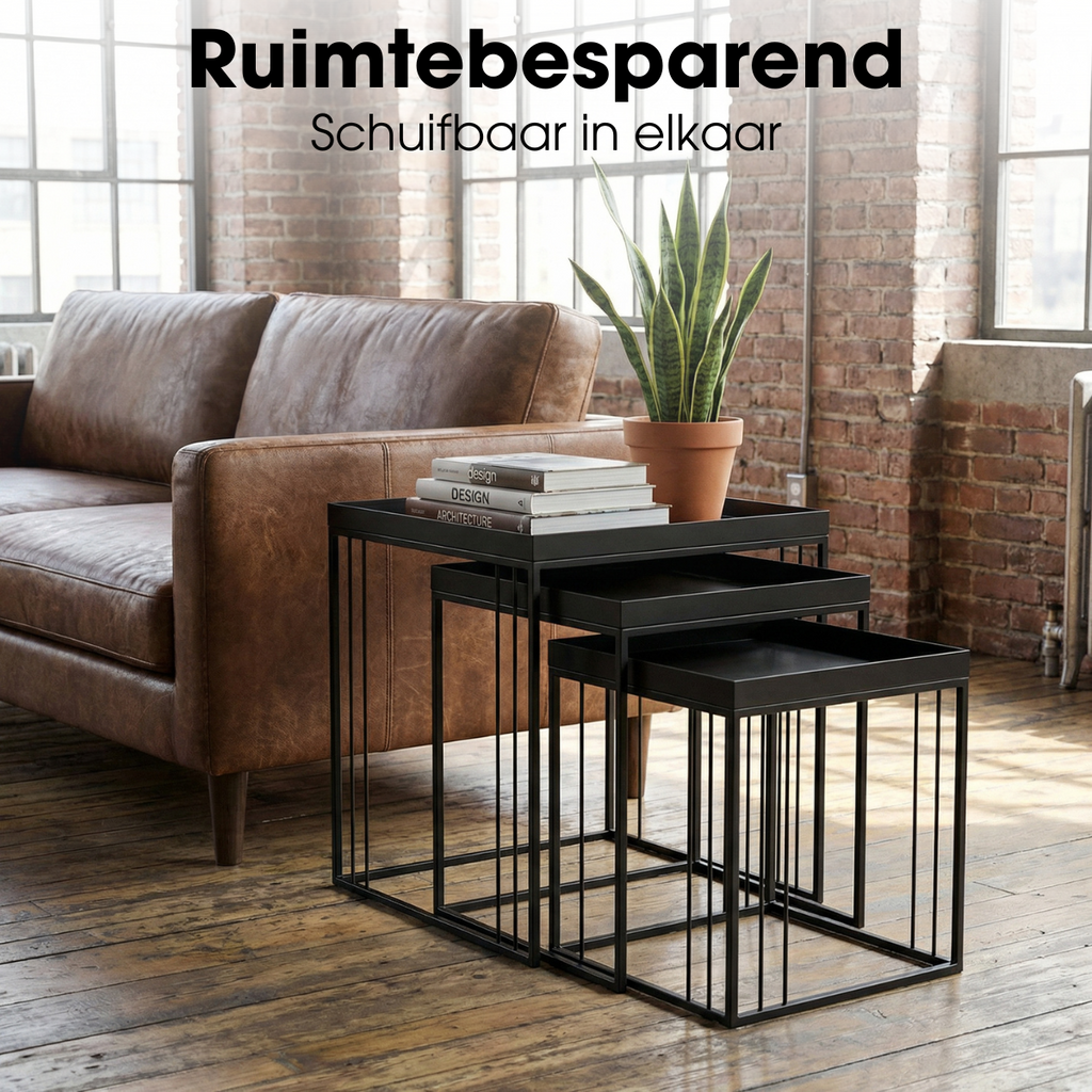 Bijzettafel Beth Zwart Mica Decorations