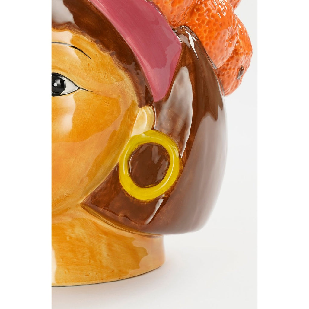 Funny Bloempot Binnen - L20 x B20 x H22 cm - Dolomiet - Oranje