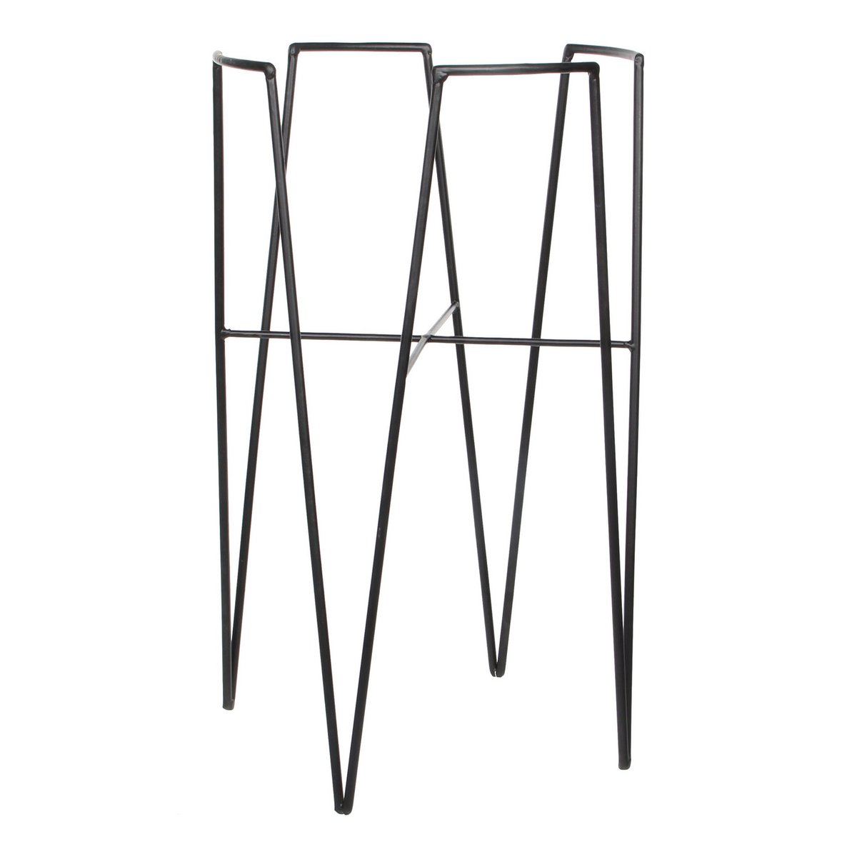 Blom Plantenstandaard - L30 x B30 x H50 cm - Metaal - Zwart Mica Decorations