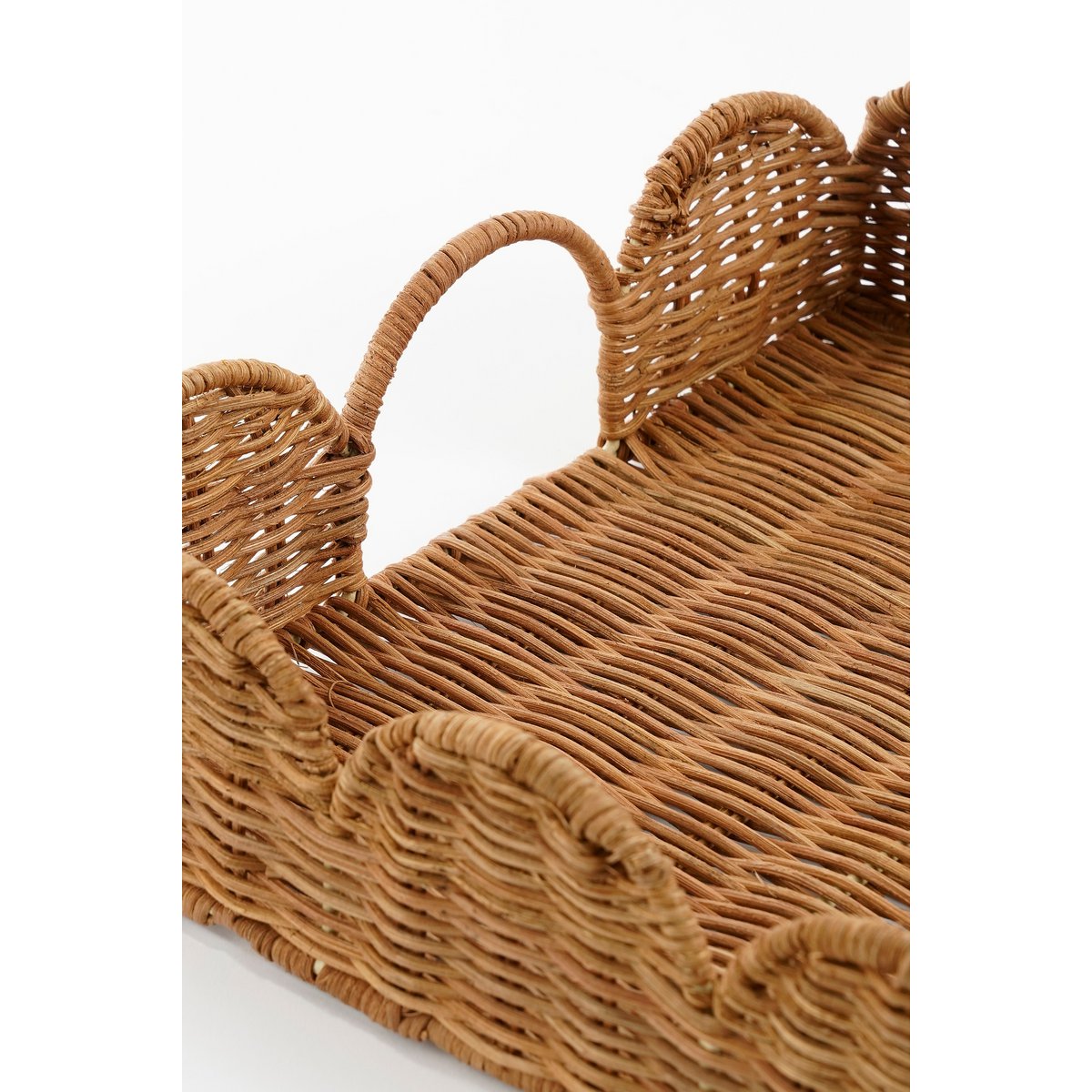 Eleta Dienblad - Set van 2 - L50 x B35 x H8 cm - Rotan - Bruin