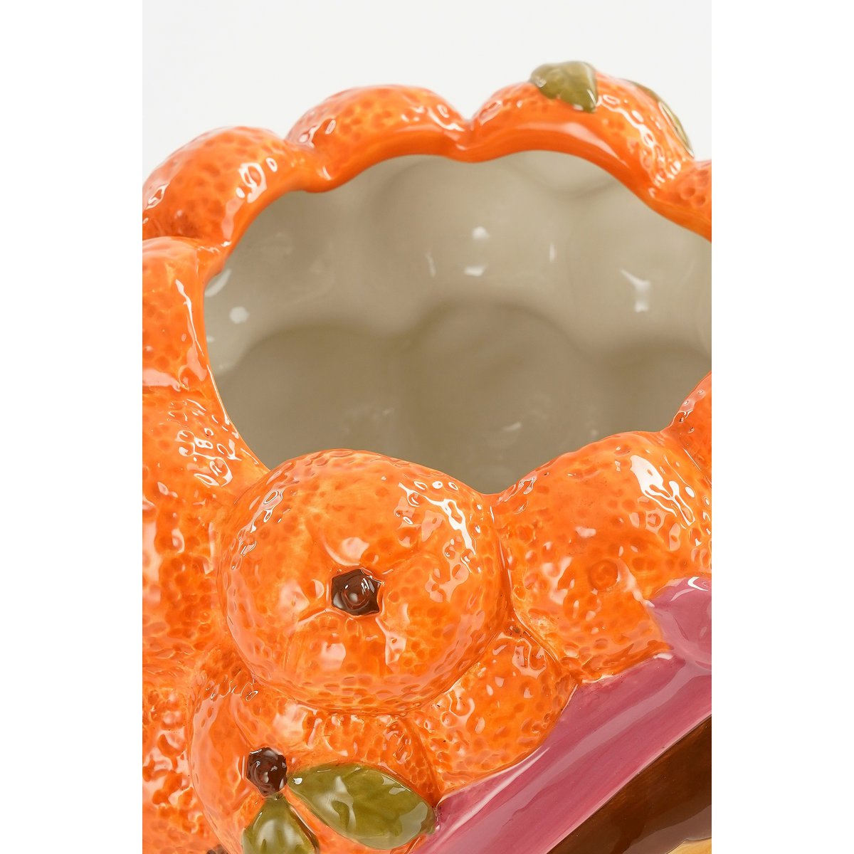 Funny Bloempot Binnen - L20 x B20 x H22 cm - Dolomiet - Oranje