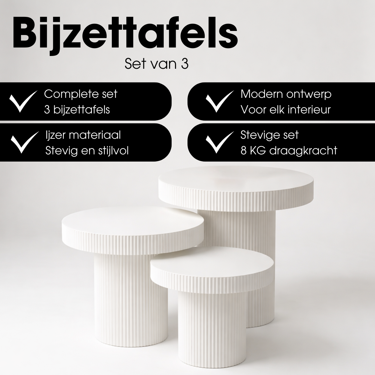 Bijzettafel Lux Gebroken wit Mica Decorations