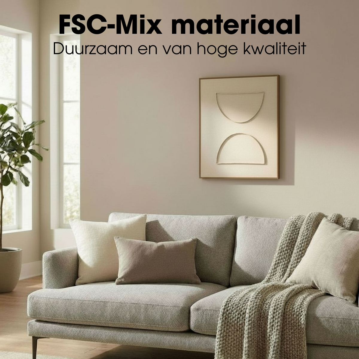 Wanddecoratie  Beige Mica Decorations