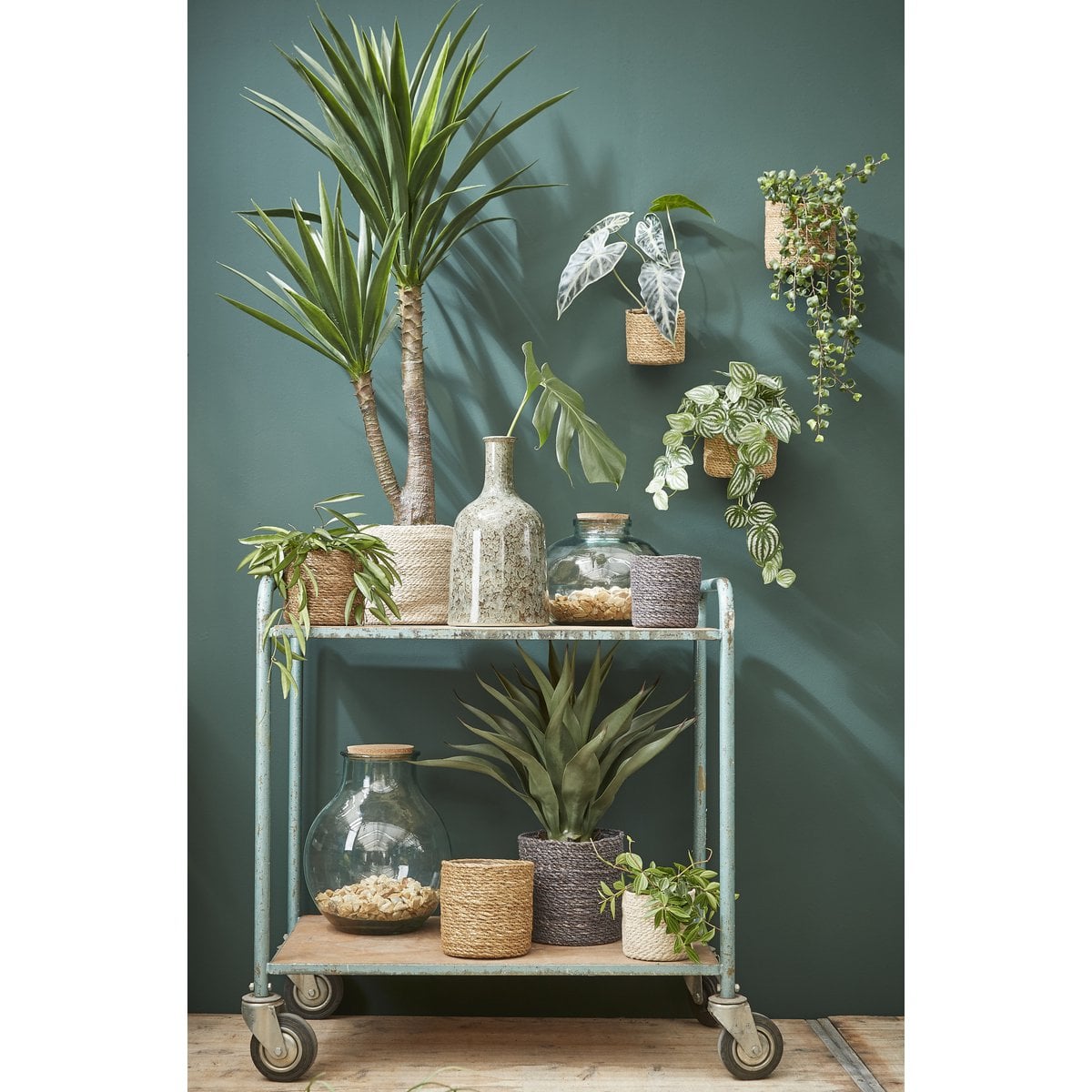Plantenmand Atlantic Crème Mica Decorations