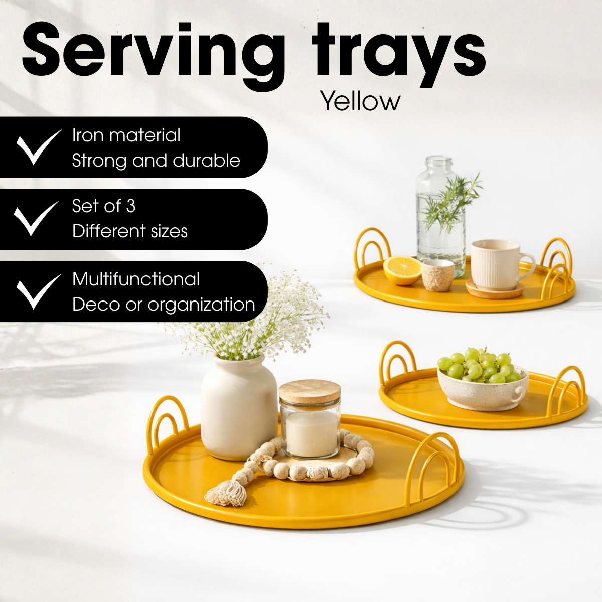 Dienblad Geel Geel Mica Decorations