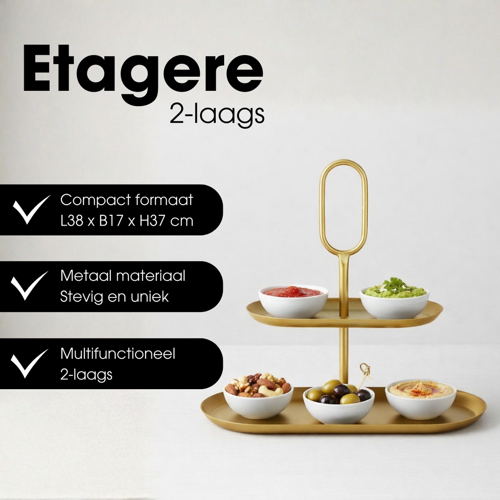 Etagère Rama Goud Mica Decorations