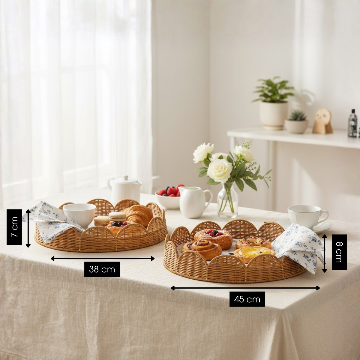 Dienblad Eleta Lichtbruin Mica Decorations