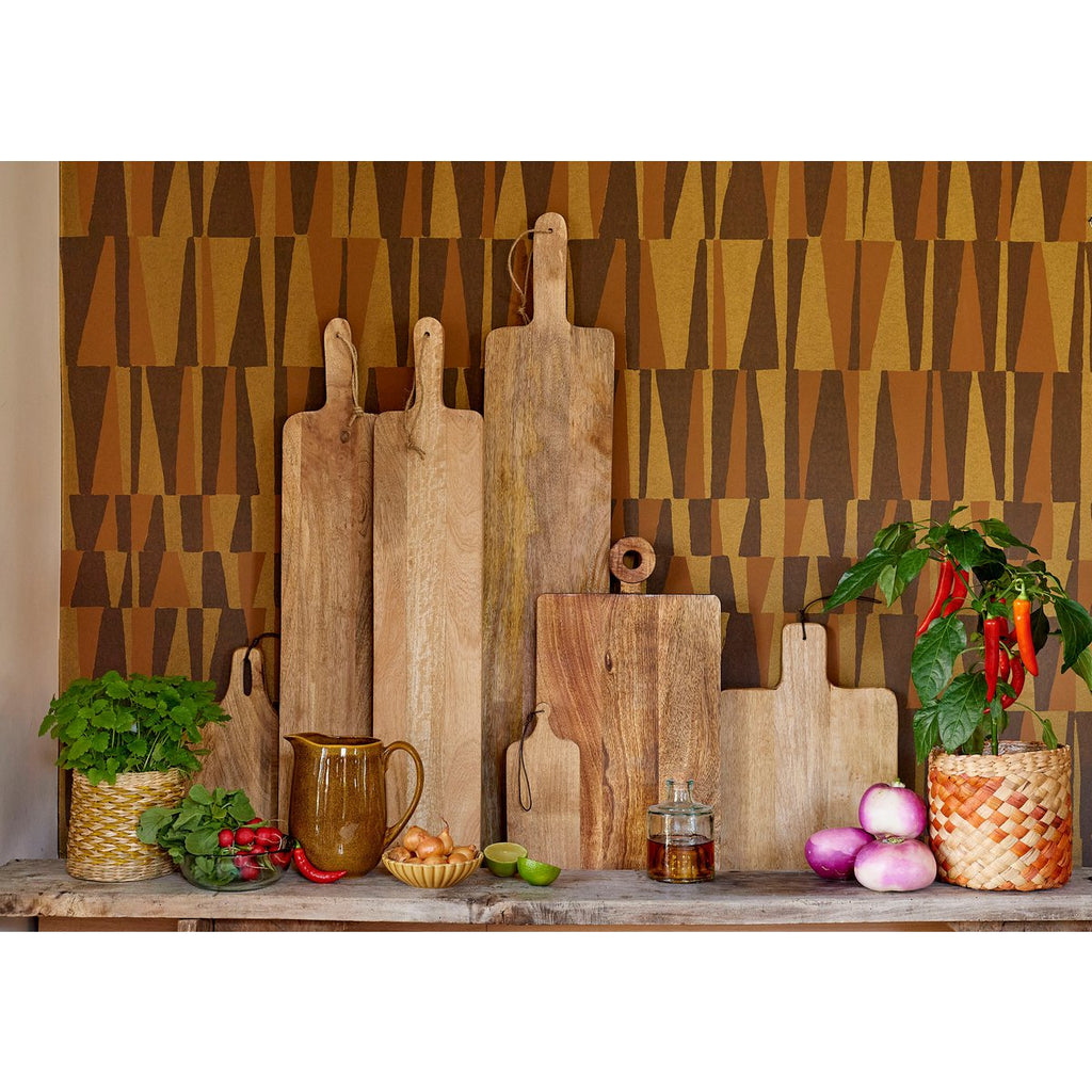 Capri Serveerplank - L76 x B15 cm - 100% FSC Mangohout - Bruin Mica Decorations