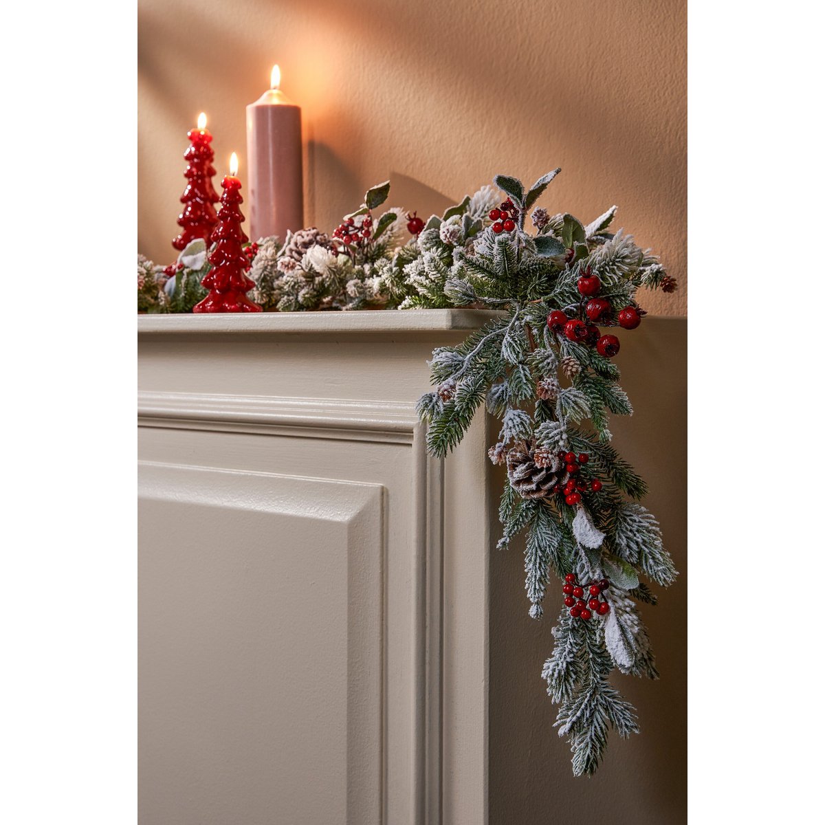 Kerst guirlande Belfort Groen Mica Decorations