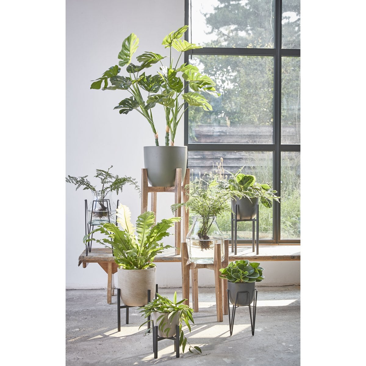 Plantenstandaard Blom Zwart Mica Decorations