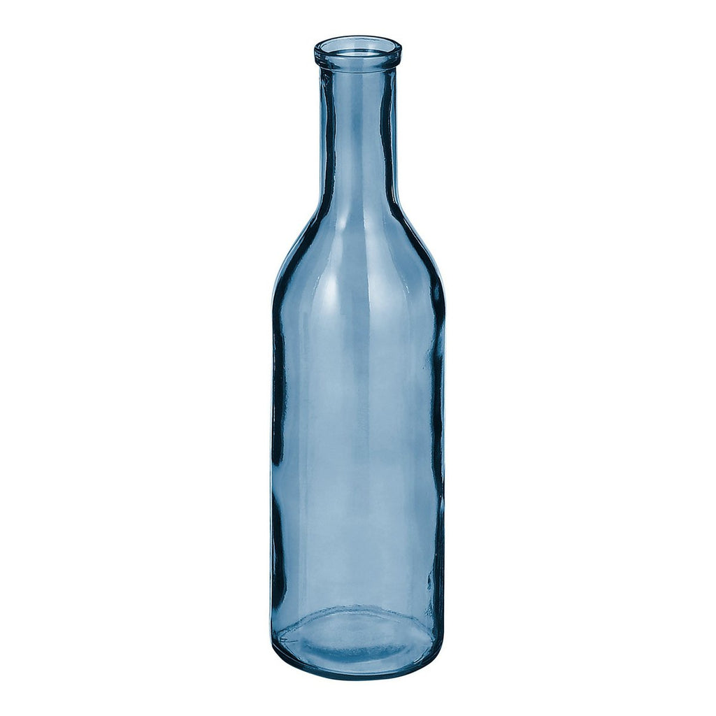 Rioja Fles Vaas - H50 x Ø15 cm - Gerecycled Glas - Lichtblauw