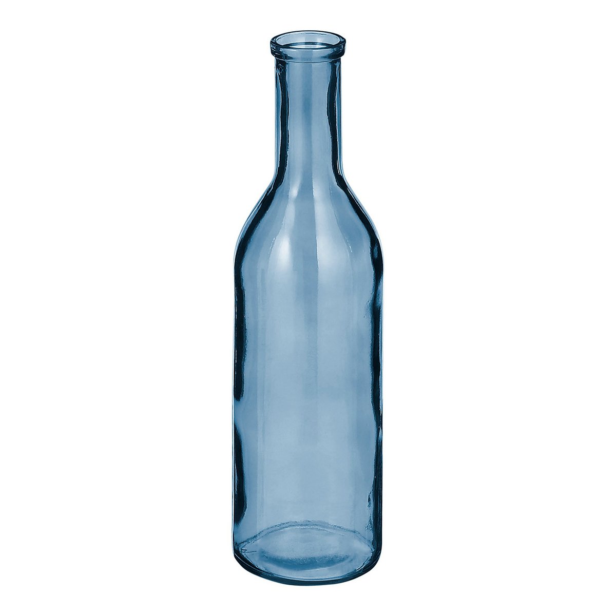 Rioja Fles Vaas - H50 x Ø15 cm - Gerecycled Glas - Lichtblauw