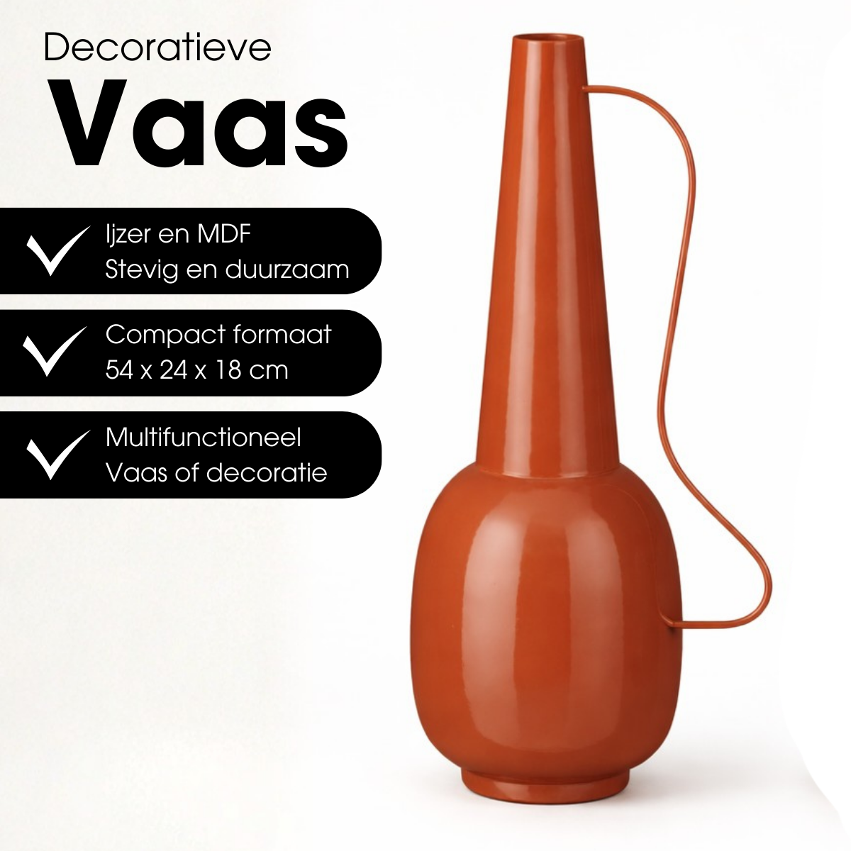 Vaas  Bruin Mica Decorations