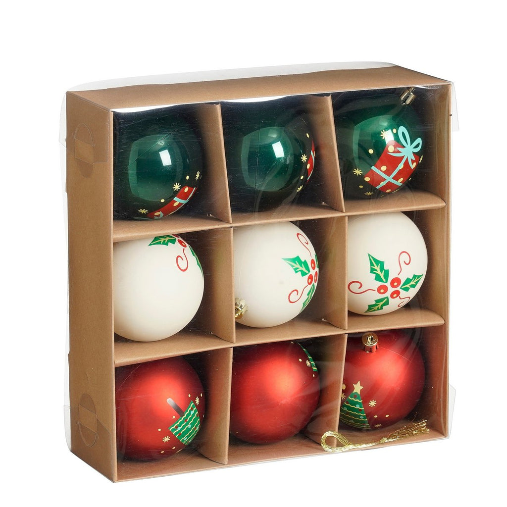 Kerstballen set  Meerkleurig Mica Decorations