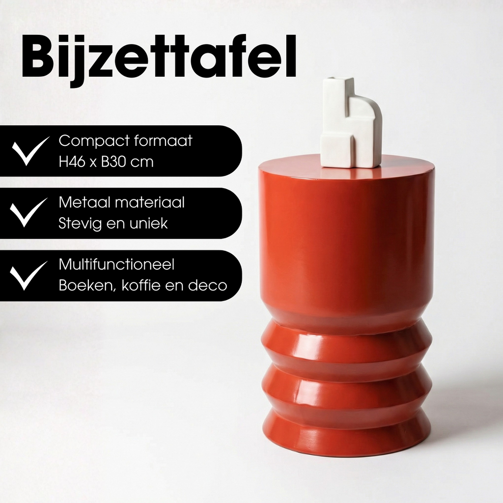 Bijzettafel Mart Rood Mica Decorations