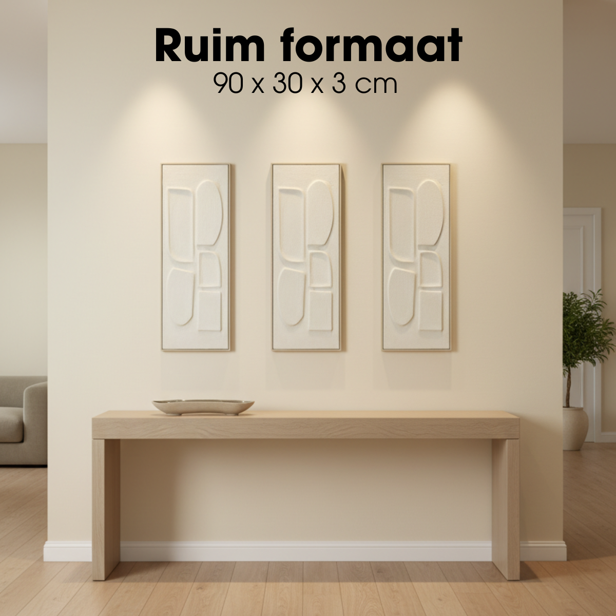 Wanddecoratie  Gebroken wit Mica Decorations