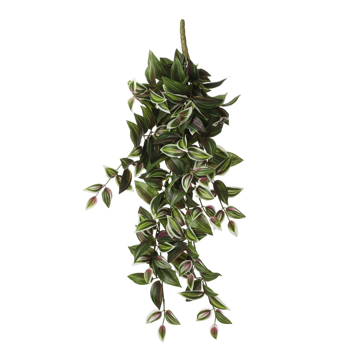 Tradescantia Kunst Hangplant - L15 x B20 x H54 cm - Groen