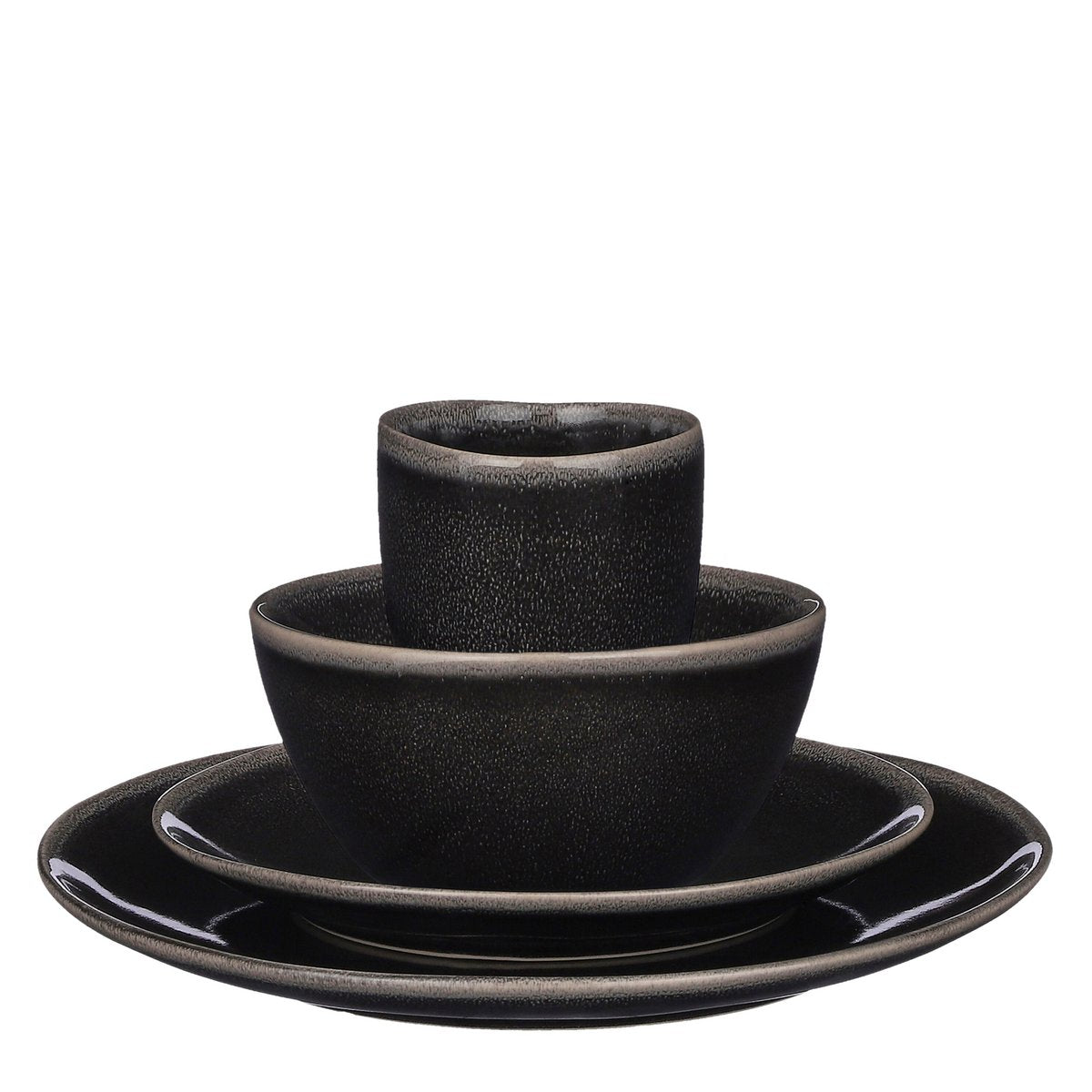 Servies set Tabo Zwart Mica Decorations