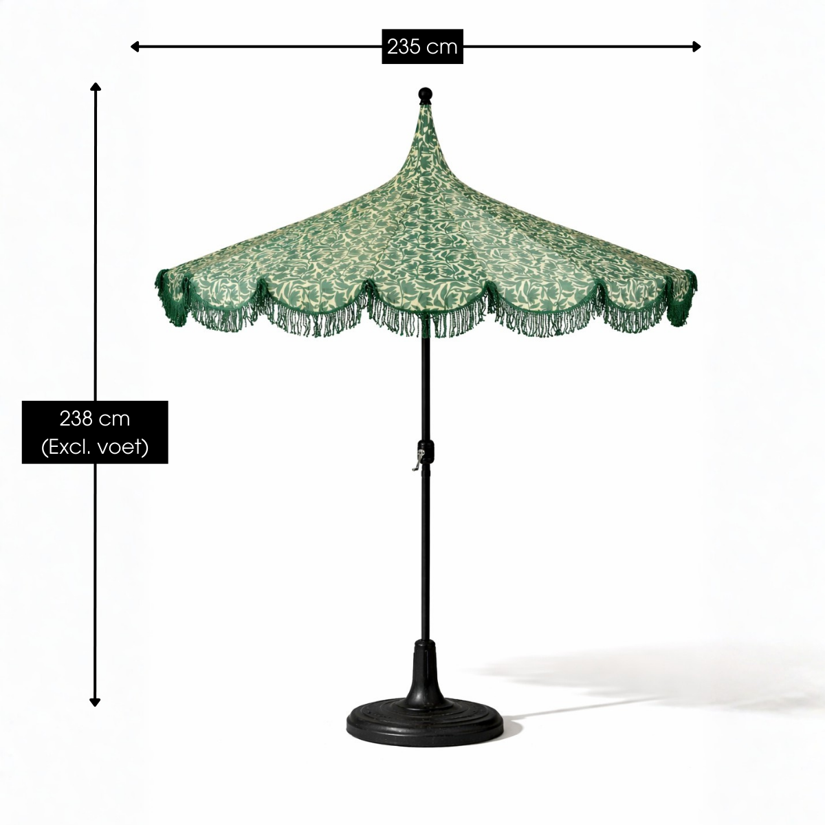 Parasol Kelly Donkergroen Mica Decorations