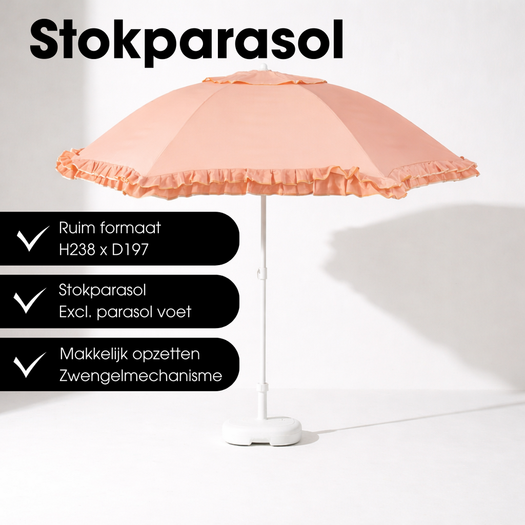 Parasol  Perzik Mica Decorations