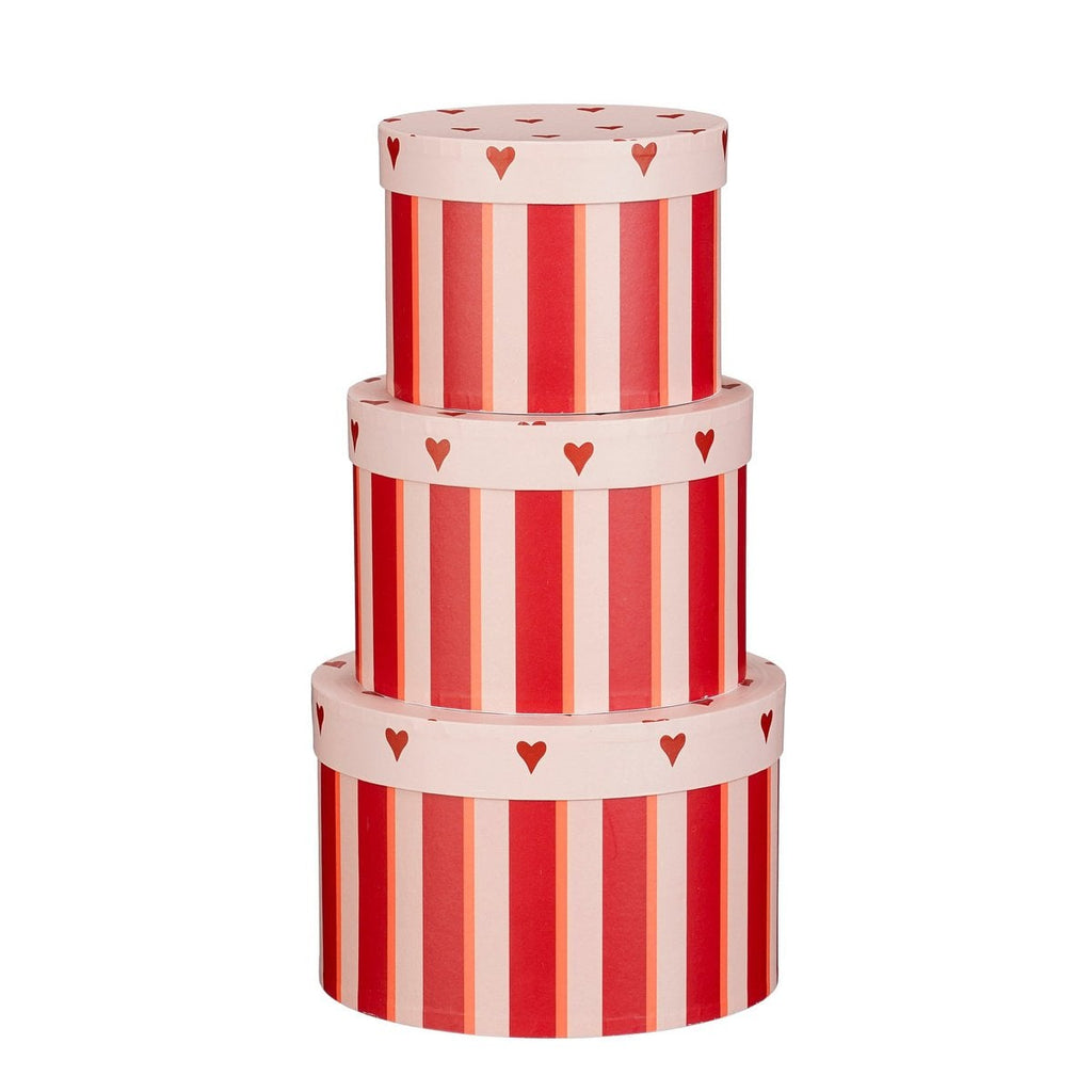 Kerst opbergdozen set  Rood Mica Decorations