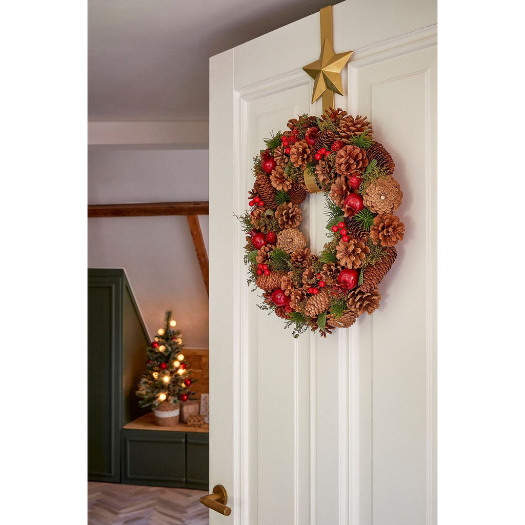 Kerstkrans Landon Bruin Mica Decorations