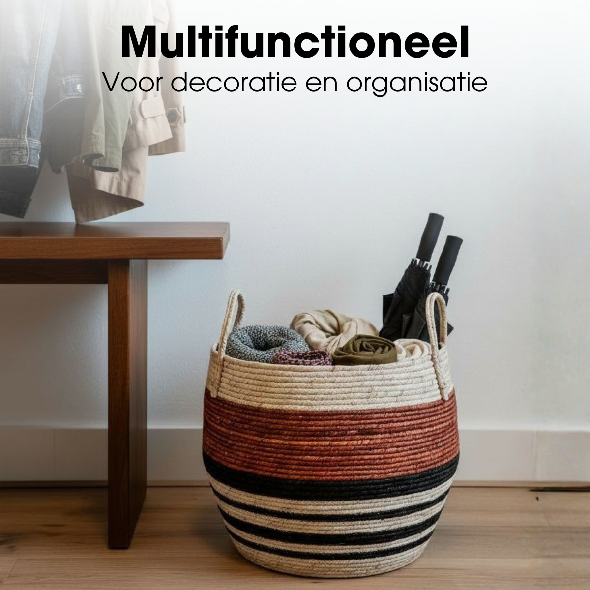 Opbergmand set  Bruin Mica Decorations