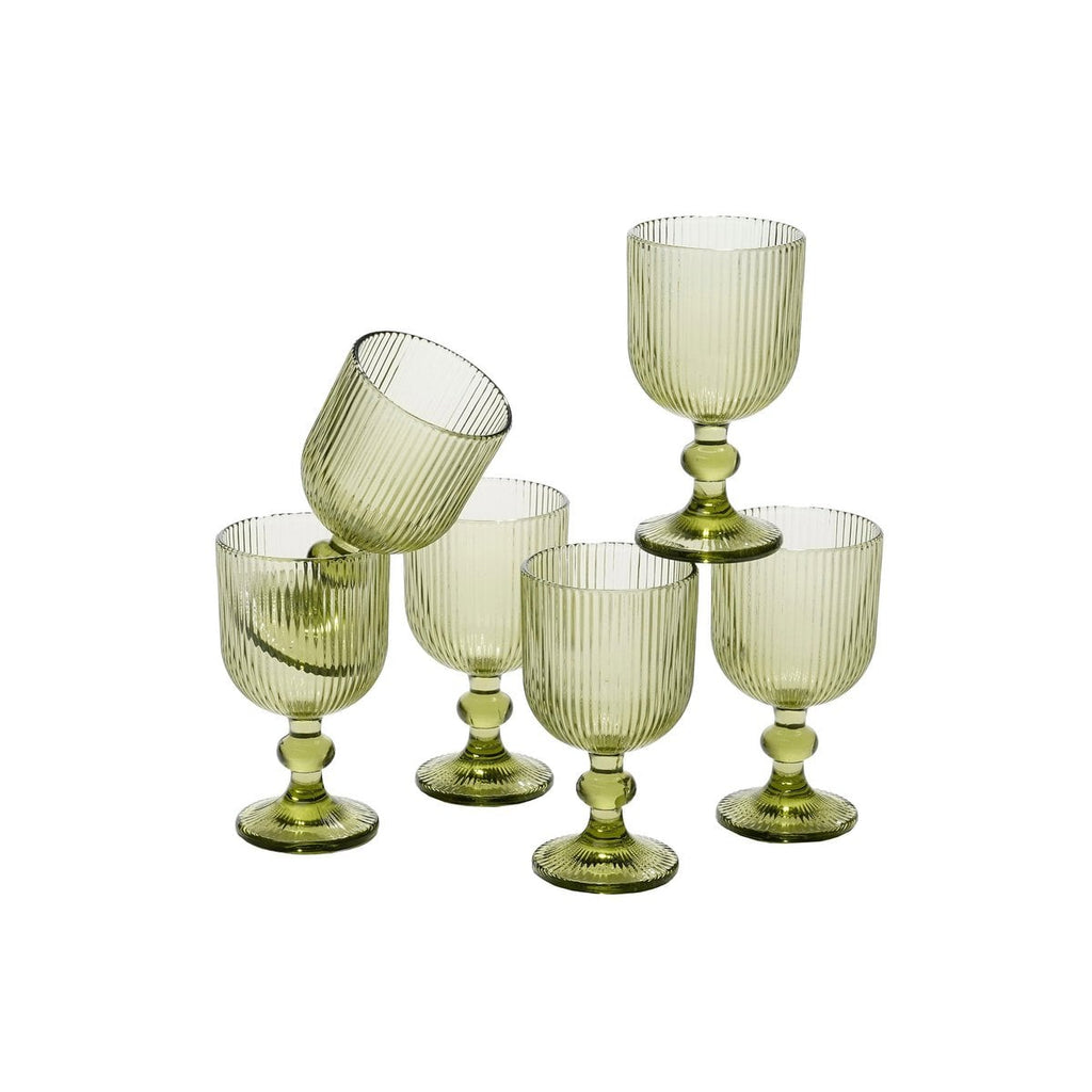 Wijnglazen set Merlot Lichtgroen Mica Decorations