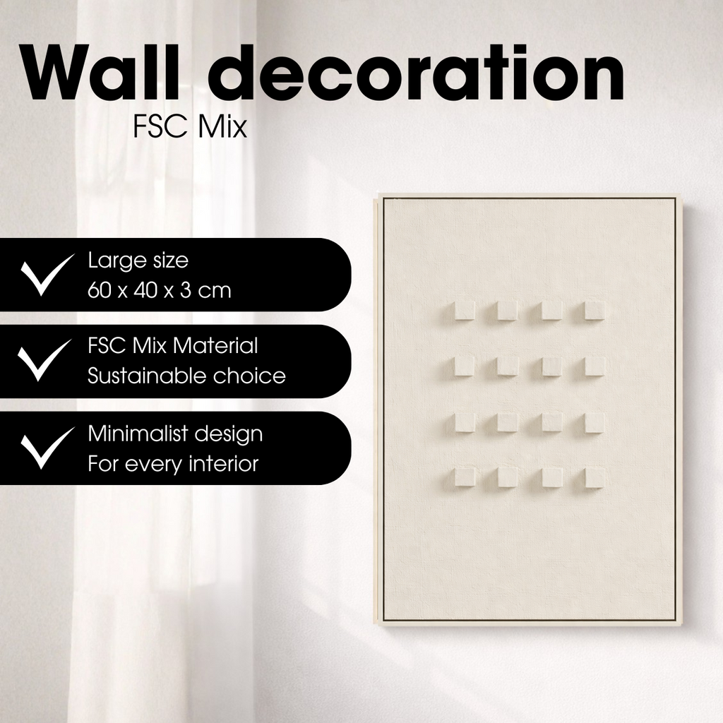 Wanddecoratie  Gebroken wit Mica Decorations