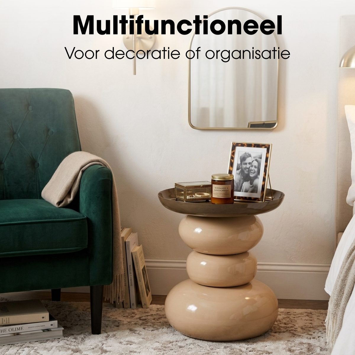 Bijzettafel Zita Crème Mica Decorations