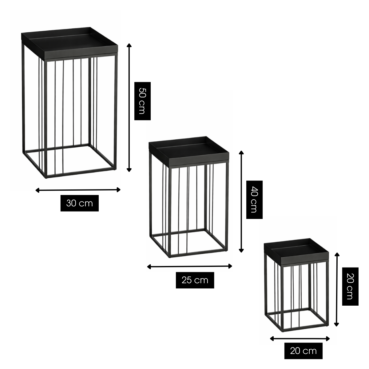 Bijzettafel Beth Zwart Mica Decorations