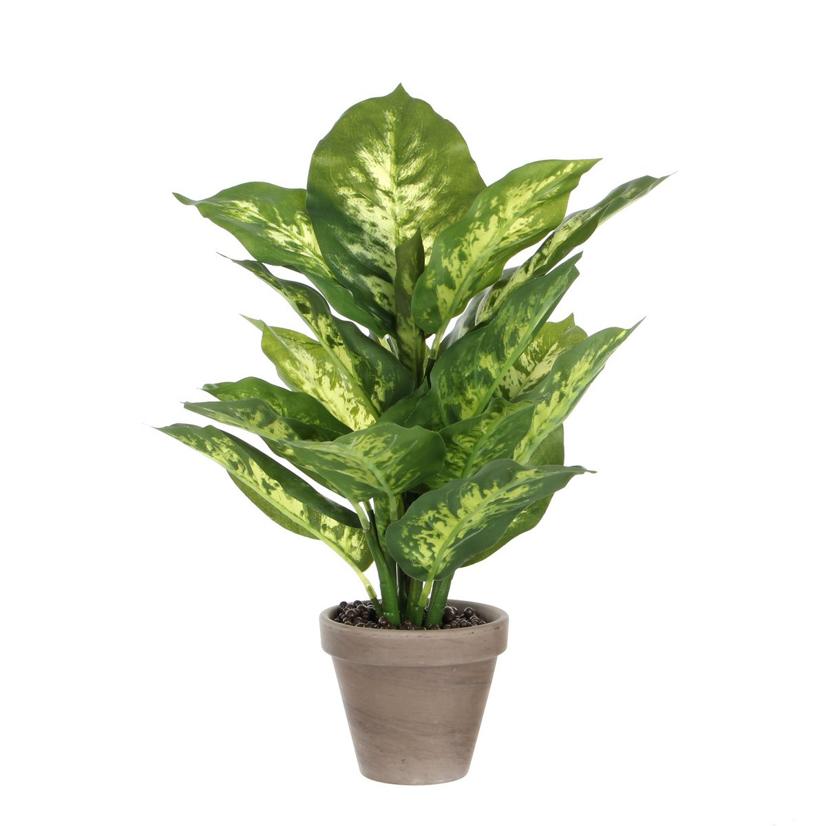 Dieffenbachia Kunstplant in Bloempot Stan - H40 x Ø30 cm - Groen