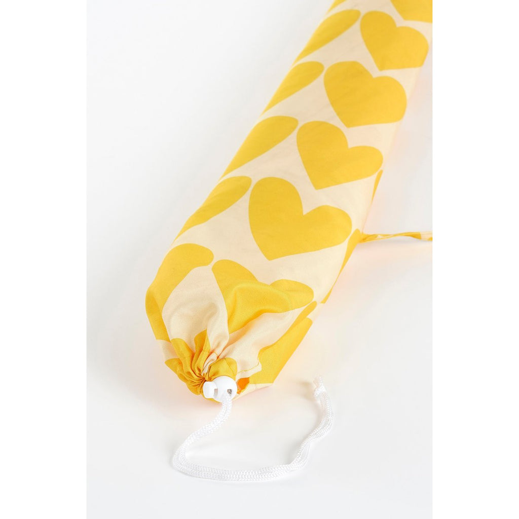 Heart Strandparasol - H180 x Ø160 cm - Geel