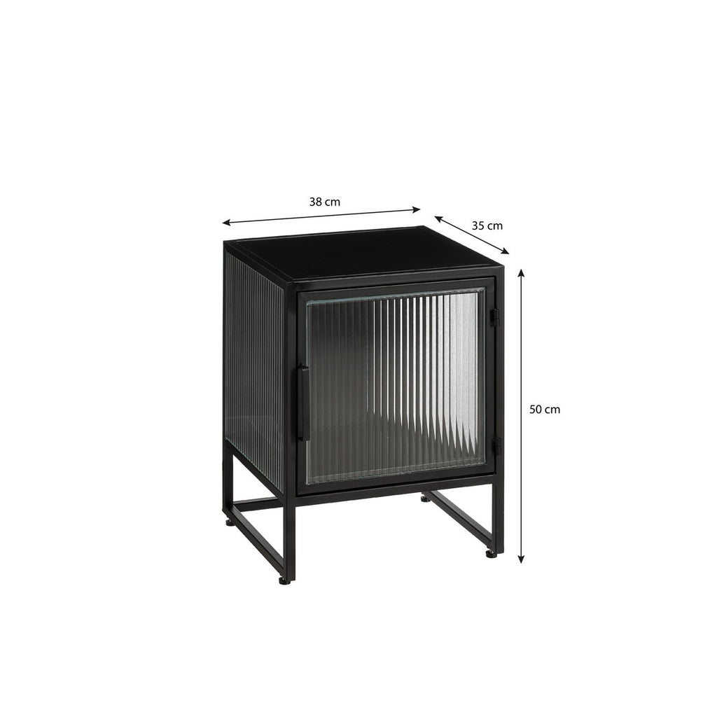 Clifton Opbergkast met Deuren - L38 x B35 x H50 cm - Metaal - Zwart