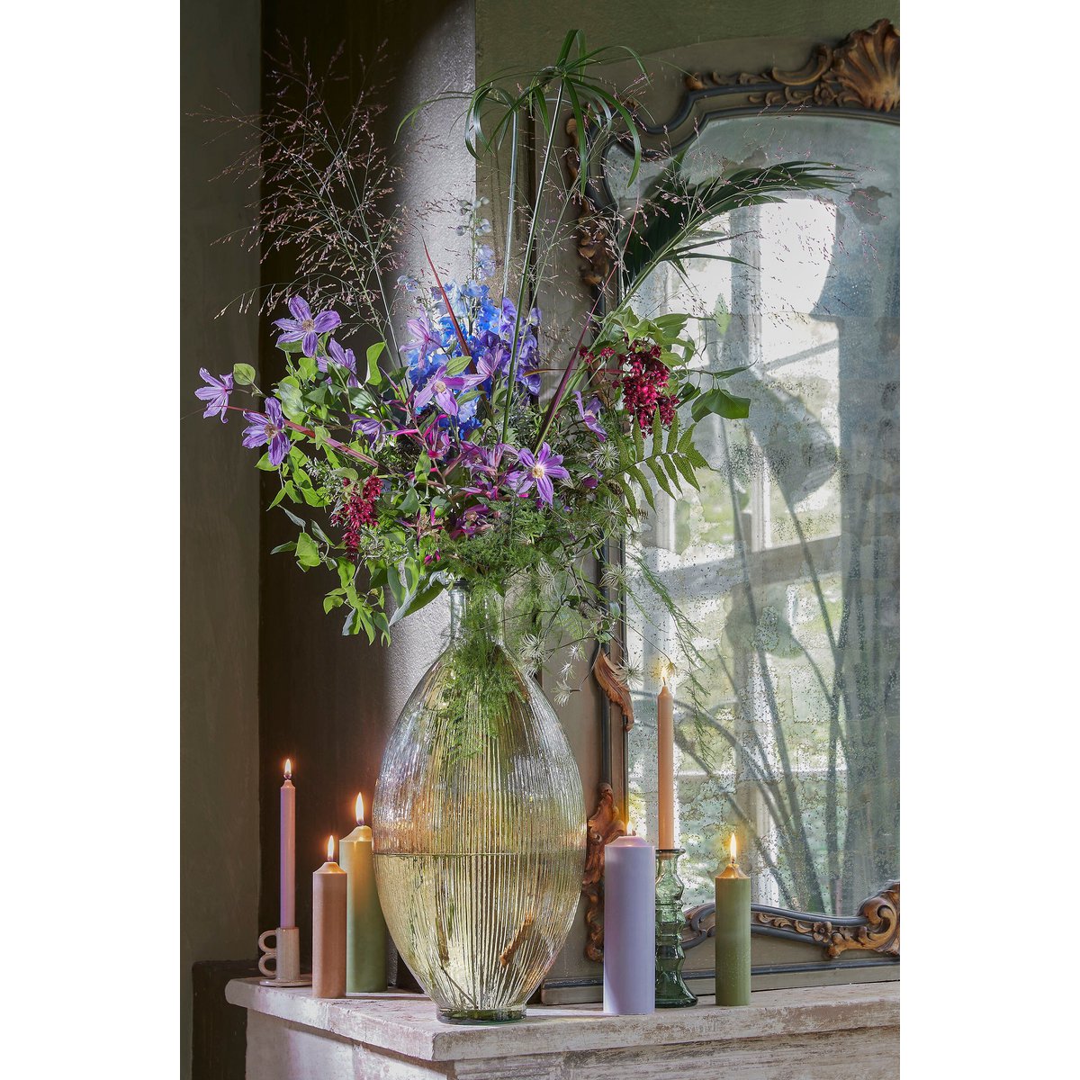 Decoratieve fles Firenza Lichtbruin Mica Decorations