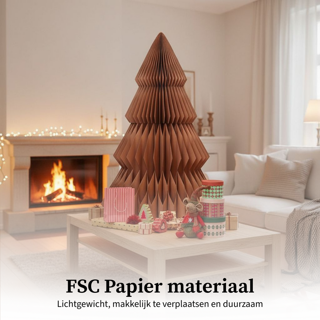 Decoratieve kerstboom  Bruin Mica Decorations