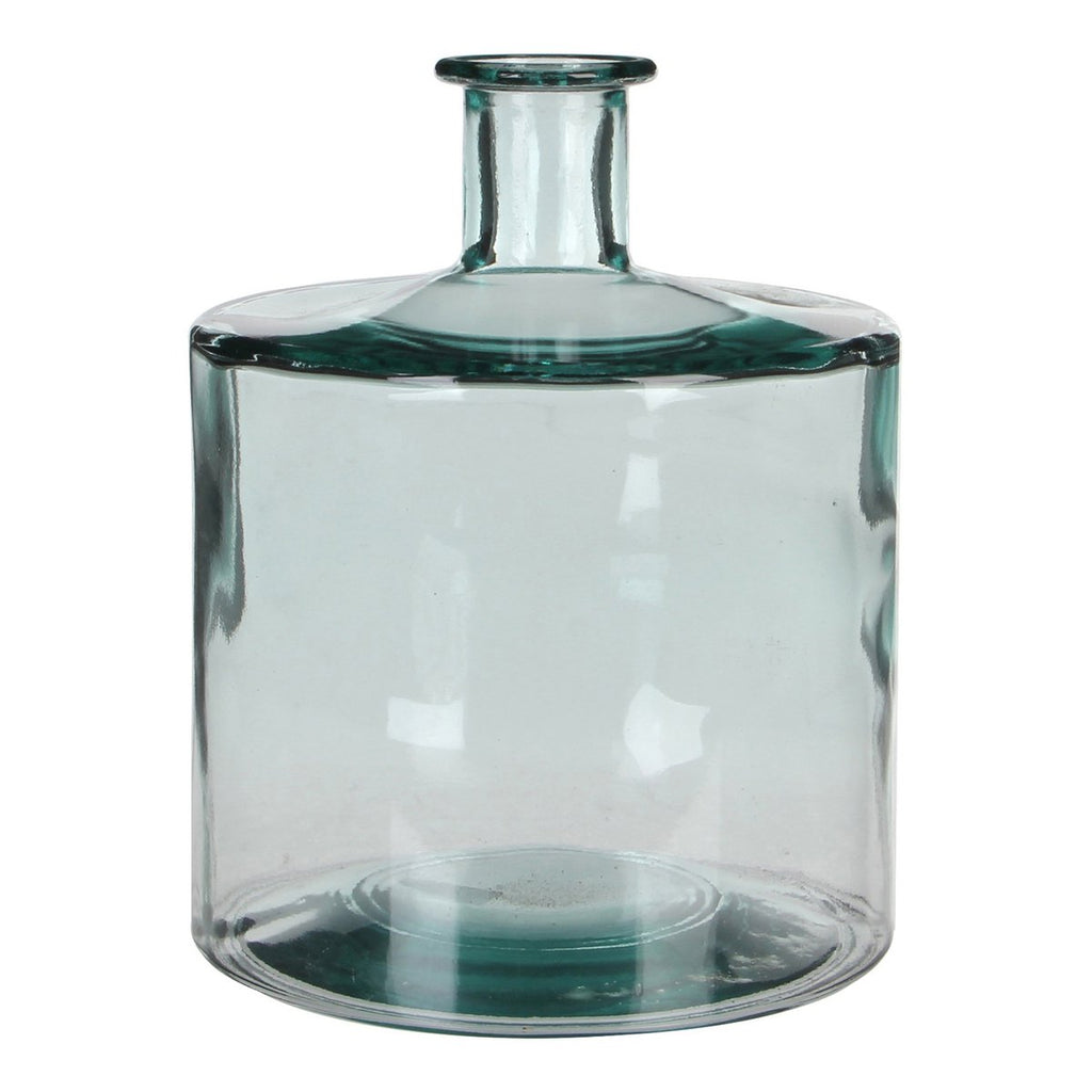 Guan Fles Vaas - H26 x Ø21 cm - Gerecycled Glas - Transparant