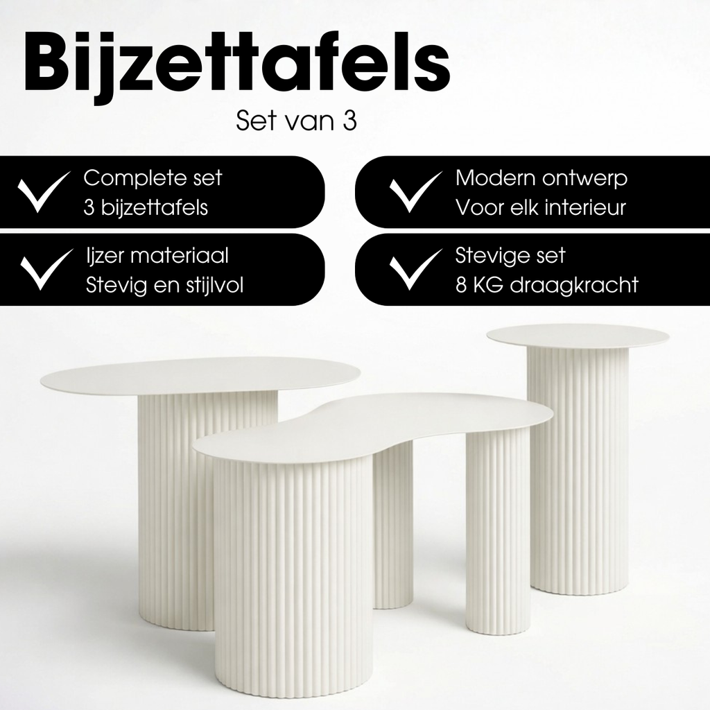 Bijzettafel Lux Gebroken wit Mica Decorations