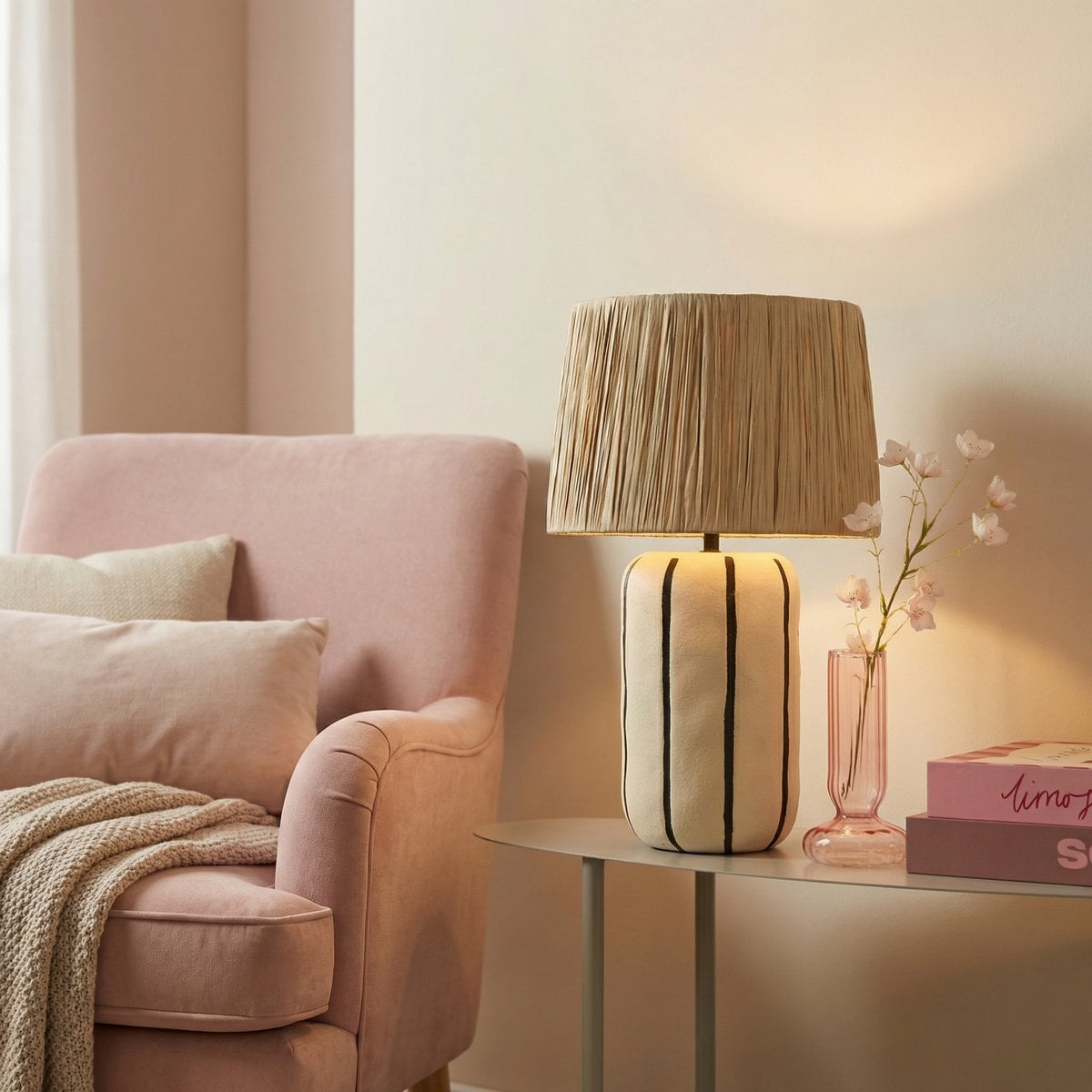 Staande lamp Denton Beige Mica Decorations