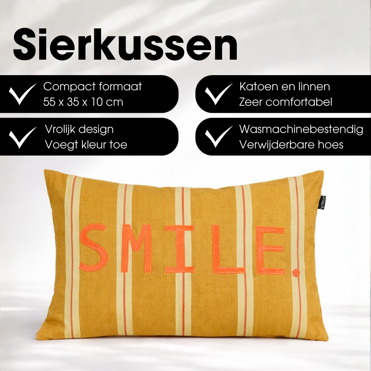Sierkussen  Bruin Mica Decorations