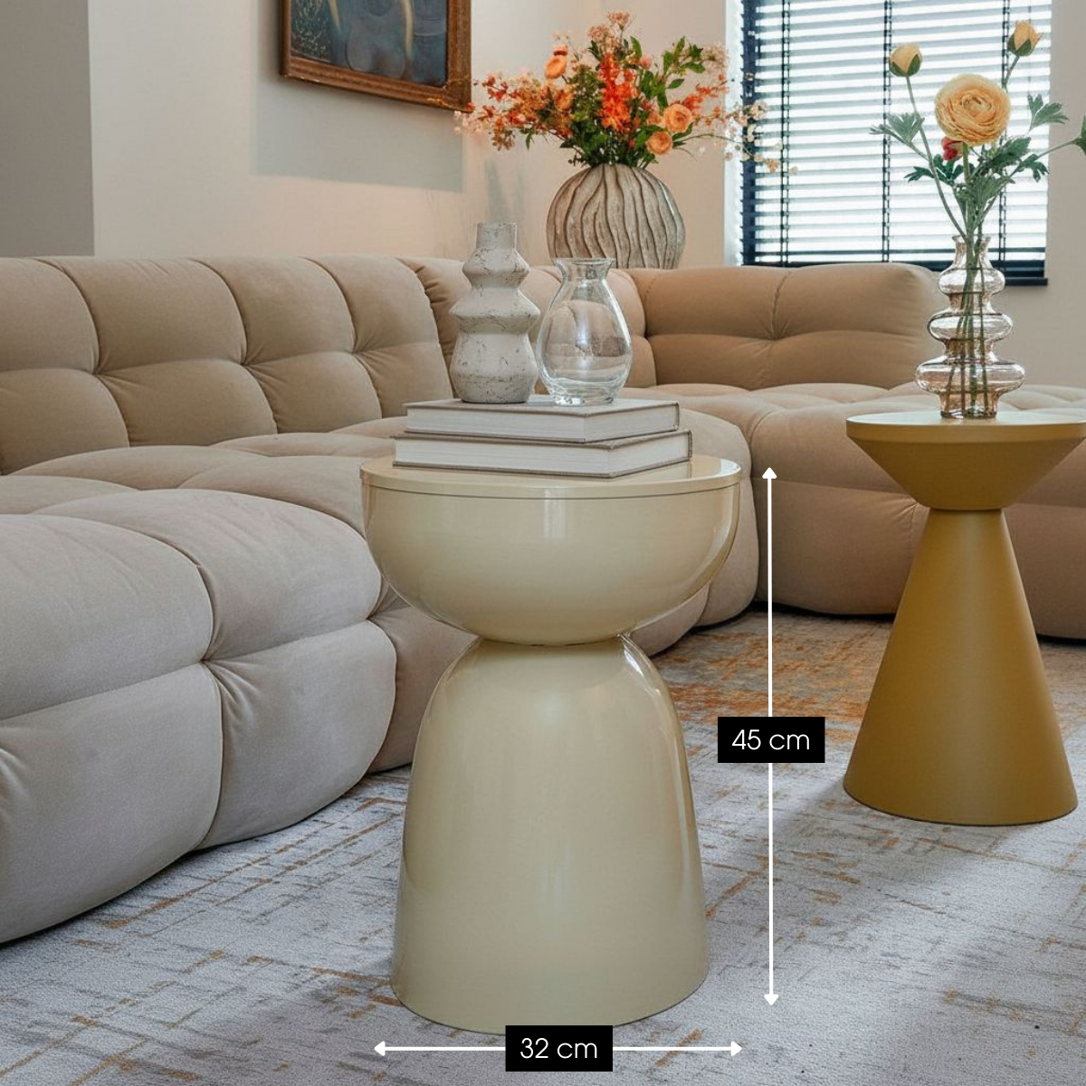 Bijzettafel Elliott Beige Mica Decorations