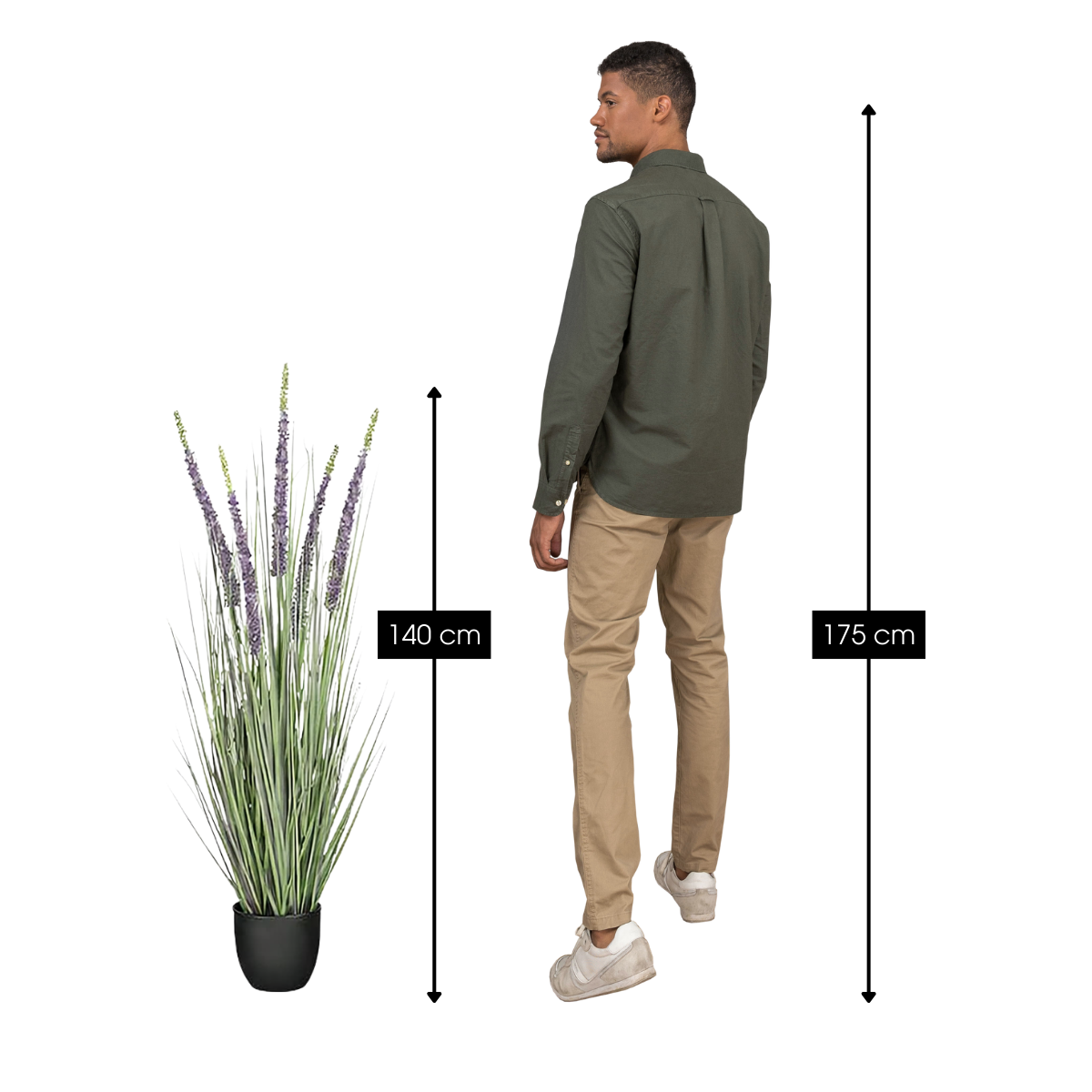 Kunstplant Siergras Paars Mica Decorations