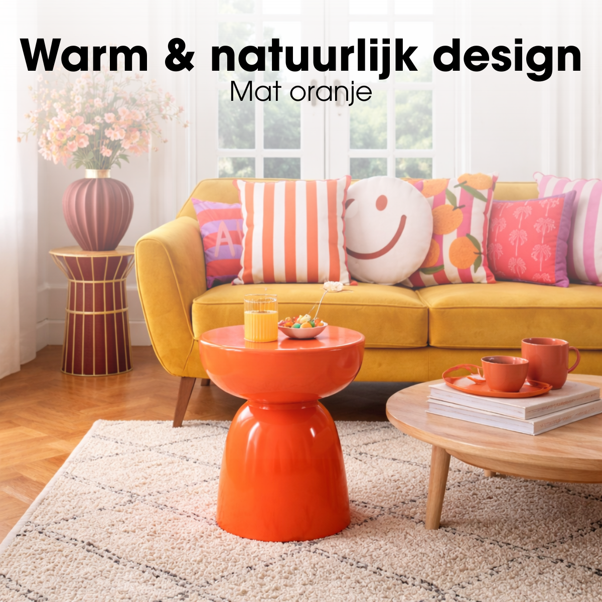 Bijzettafel Elliott Oranje Mica Decorations